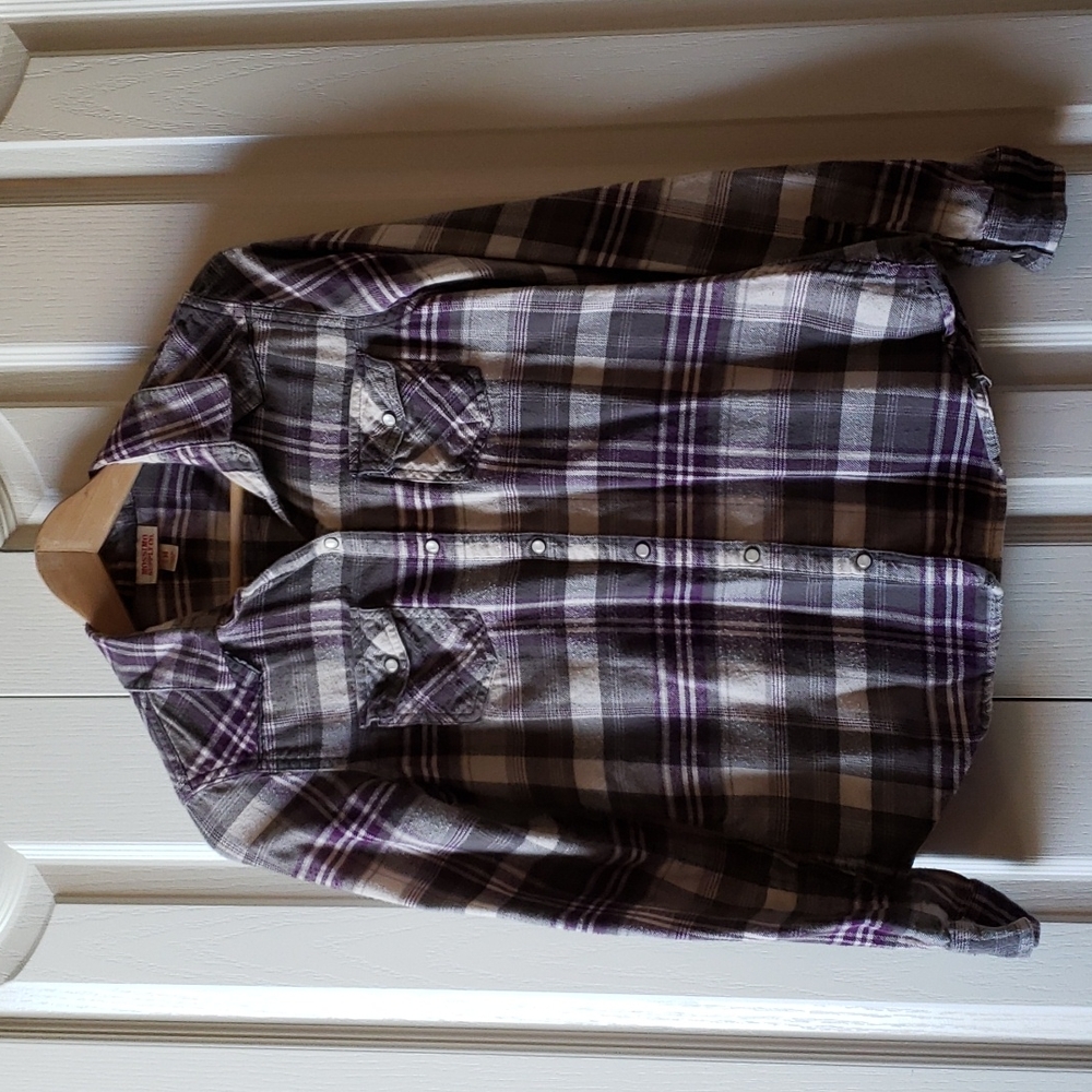 Mossimo Purple and Grey Flannel Shirt